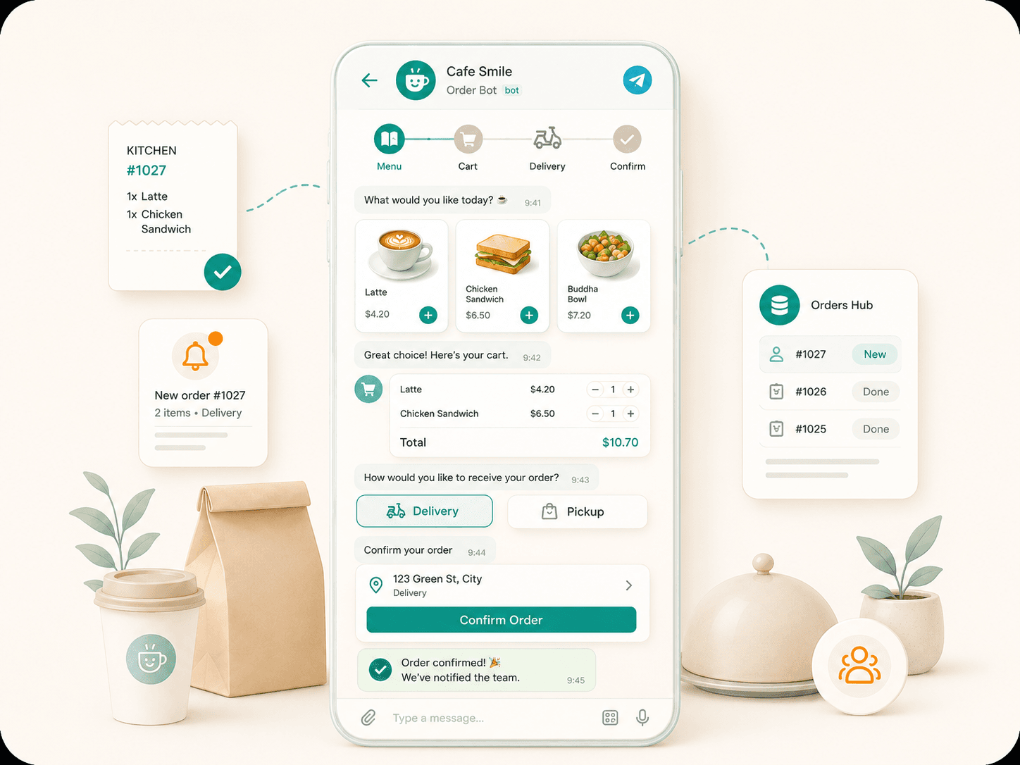 Cafe Smile Order Bot (Telegram)