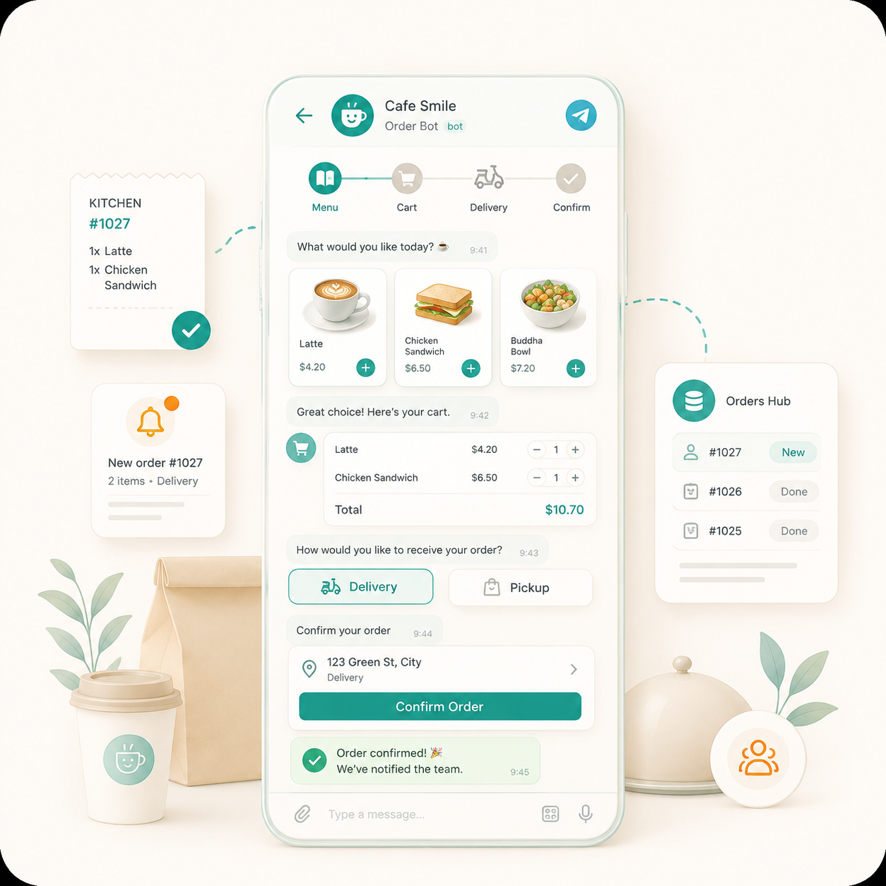 Cafe Smile Order Bot (Telegram)